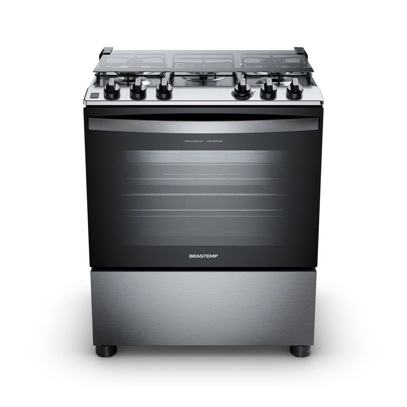 Fogão Brastemp 5 Bocas Cor Inox com Turbo Chama - BFS5GDR